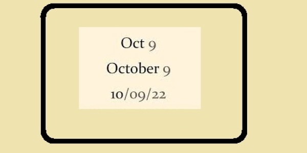 نوشتن تاریخ ها به انگلیسی