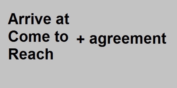 سه فعل با کلمه agreement 