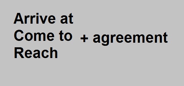 سه فعل با کلمه agreement 